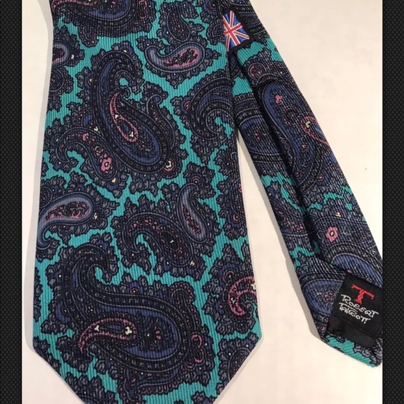 Talbots Other - 💋💋Robert Talbot Purple/blue Paisley Pattern Tie